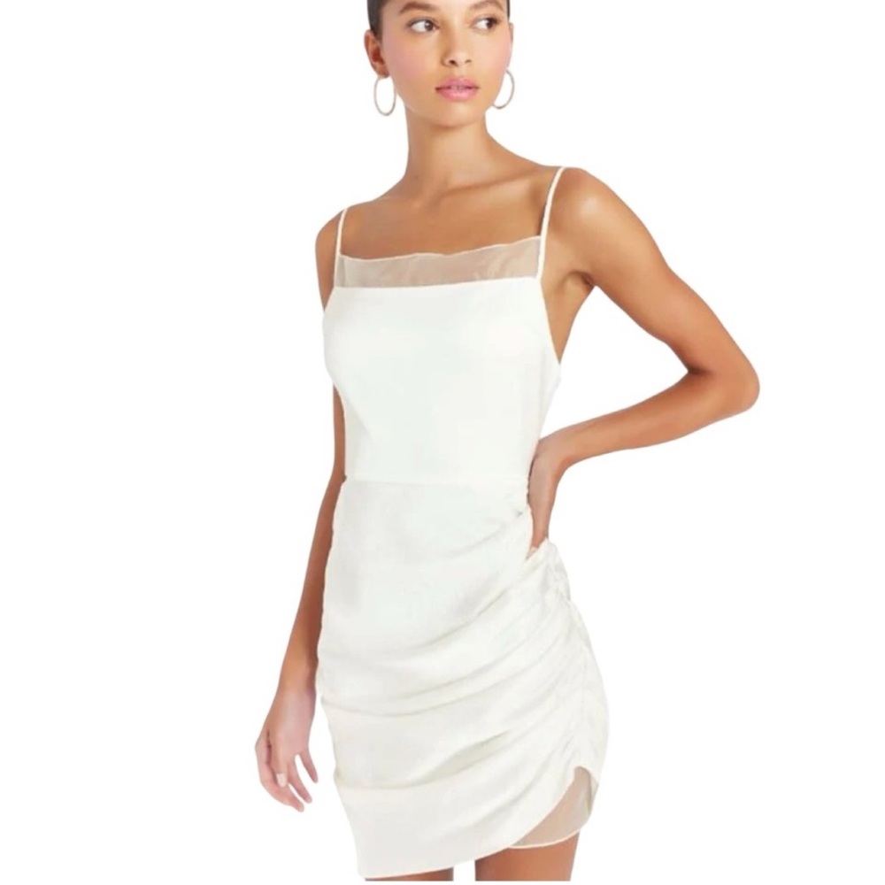 NWOT Amanda Uprichard Revolve London Mini Dress Size Small Ivory